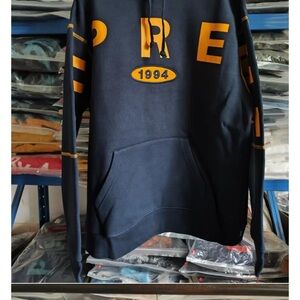 Supreme Navy and Yellow Hoodie